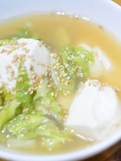 簡単♬白菜とくずし豆腐のごま味噌スープ★-レシピのメイン写真