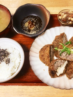 椎茸のはさみ揚げ定食 2-レシピのメイン写真