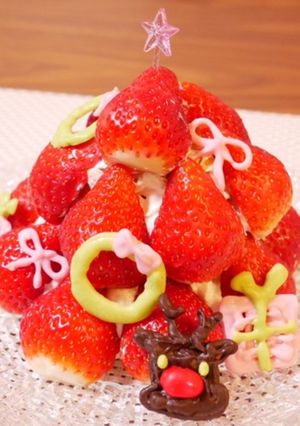 クリスマス♡いちごツリー-レシピのメイン写真