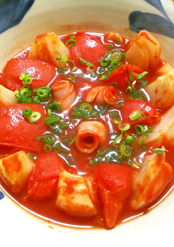 玉ねぎとトマトの丸ごと煮◎レンジで簡単-レシピのメイン写真