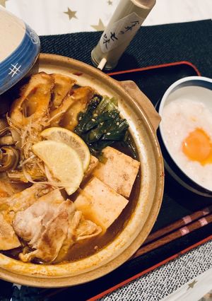 絶品☆3種の味噌de豚辛味噌とろろ鍋★-レシピのメイン写真