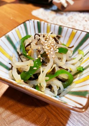 塩昆布のもやしとピーマンのナムル♬♪＊-レシピのメイン写真