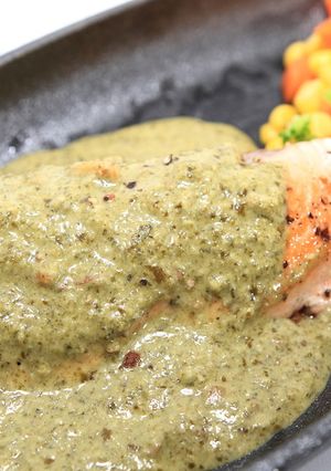 美味しい★サーモン　ペストソース付き-レシピのメイン写真