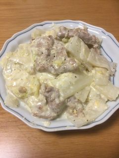 簡単!白菜と大根と豚肉のクリーム煮-レシピのメイン写真
