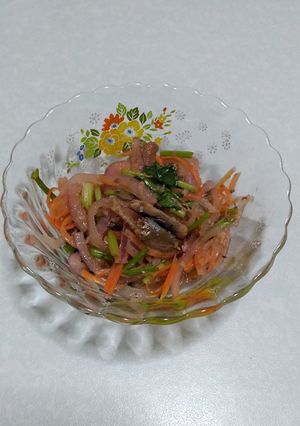 パクチーとオイルサーディンの酢の物-レシピのメイン写真