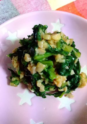大根の葉と納豆の玉ねぎだし仕立て和え-レシピのメイン写真