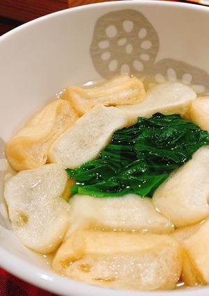減塩でも満足！丁字麩のたっぷりお吸い物-レシピのメイン写真