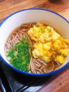 簡単お出汁と乾麺そばでかき揚げてんそば-レシピのメイン写真