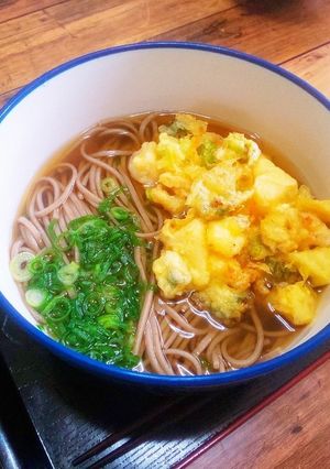 簡単お出汁と乾麺そばでかき揚げてんそば-レシピのメイン写真