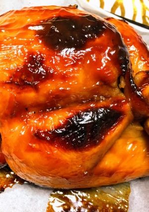 ジューシー丸鶏和風照り焼きローストチキン-レシピのメイン写真