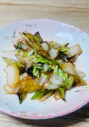 白菜と長ネギの焦がし醤油炒め-レシピのメイン写真