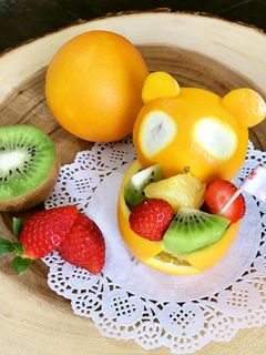 パーティに♪ オレンジでパンダの飾り切り-レシピのメイン写真