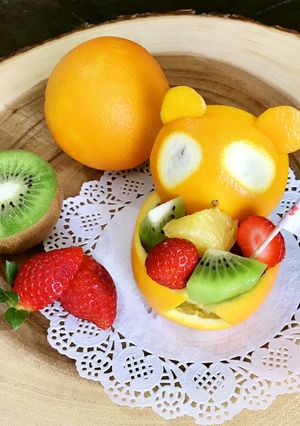 パーティに♪ オレンジでパンダの飾り切り-レシピのメイン写真