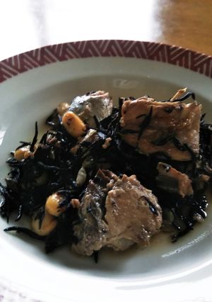 電気圧力鍋でサバ缶 ・大豆のひじき煮-レシピのメイン写真