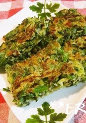 春菊とじゃことチーズのチヂミ～♪♪-レシピのメイン写真