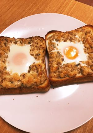 シャケマヨネーズの腸活エッグトースト-レシピのメイン写真
