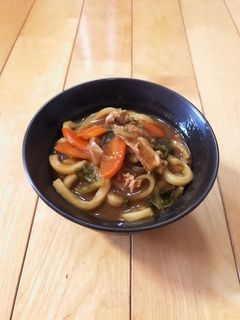 カレーうどん♪麺つゆで簡単♪-レシピのメイン写真