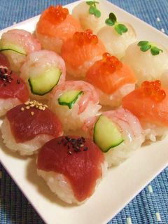 ✿コロコロ可愛い✿てまり寿司✿-レシピのメイン写真