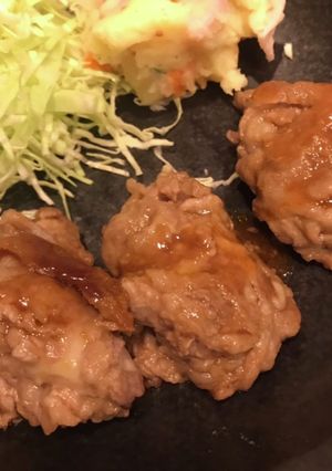 牛こま肉でハンバーグ風チーズ巻き-レシピのメイン写真
