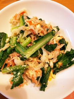 簡単!小松菜の炒め物!-レシピのメイン写真