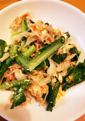 簡単！小松菜の炒め物！-レシピのメイン写真