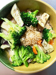 豆腐びっくりドンキー風豚こま乗せドーム蒸-レシピのメイン写真