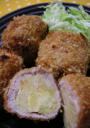 さつまいもの豚肉巻きカレーコロッケ-レシピのメイン写真
