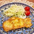 厚切り豚ロースのチーズカレーピカタ