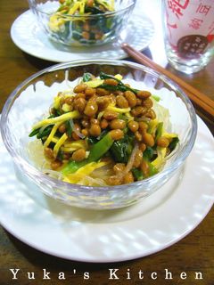 大絶賛納豆のニラ卵春雨サラダ-レシピのメイン写真