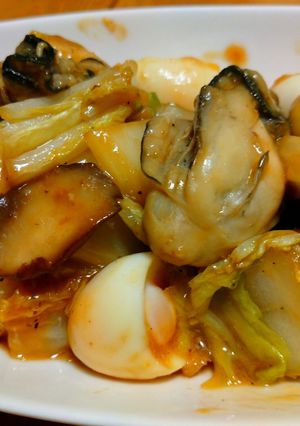 牡蠣と白菜の中華炒め-レシピのメイン写真