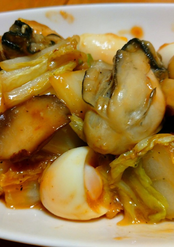 牡蠣と白菜の中華炒め-レシピのメイン写真
