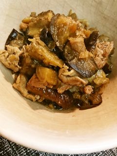 ナスと豚こま甘辛炒め煮-レシピのメイン写真
