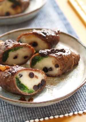 ブルーベリーマッシュポテトの牛肉巻き焼き-レシピのメイン写真
