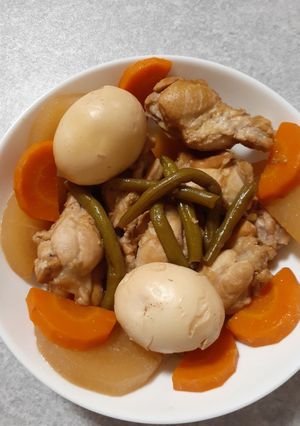 手羽元と卵の煮物　煮るだけ　簡単-レシピのメイン写真