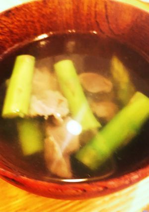 アスパラと砂肝のスープ-レシピのメイン写真