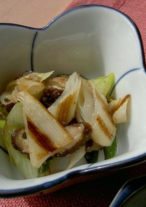 焼きねぎの胡麻みそ和え (透析食)-レシピのメイン写真
