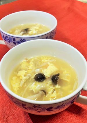きのこ卵スープ-レシピのメイン写真