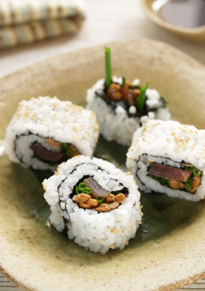 鰹としょうがたれ納豆の海苔巻き-レシピのメイン写真