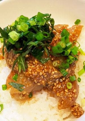 美味★スズキの味噌胡麻ダレ丼-レシピのメイン写真