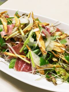 揚げごぼうと生ハムのサラダ-レシピのメイン写真