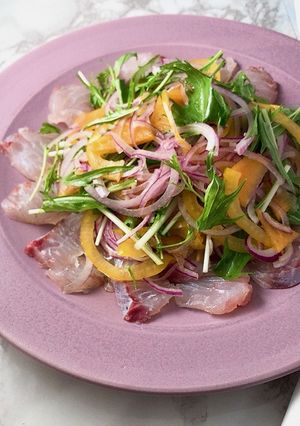 ＊白身魚のカルパッチョ風サラダ＊-レシピのメイン写真