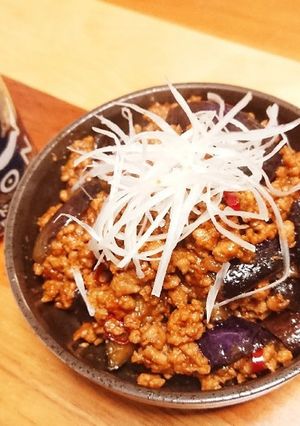 簡単酒肴☆茄子の豚挽き肉味噌炒め-レシピのメイン写真