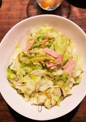 キャベツとハムのガリバタ炒め-レシピのメイン写真