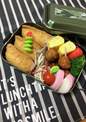 男子中学生弁当★いなり寿司弁当-レシピのメイン写真