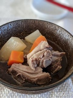 鹿スジ肉のおでん風煮込み【めんつゆ1本】-レシピのメイン写真