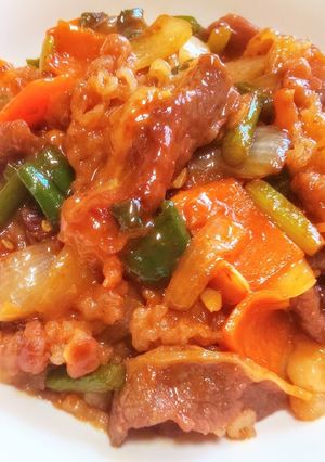 美味い簡単ズボラ飯ニンニクの芽プルコギ丼-レシピのメイン写真