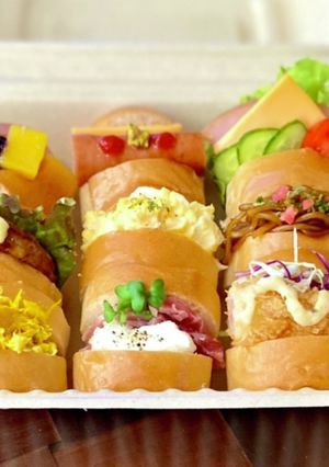 ロールパンで☆バラエティサンドイッチ弁当-レシピのメイン写真