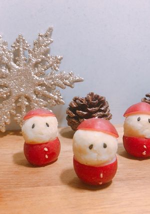 ラディッシュで作るサンタさん♡-レシピのメイン写真