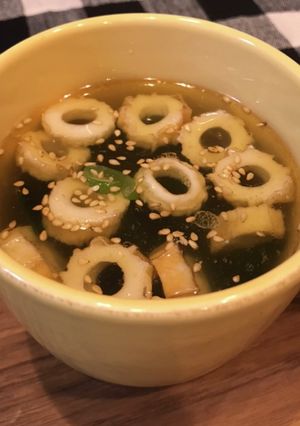 簡単ごま香るわかめとちくわのスープ-レシピのメイン写真