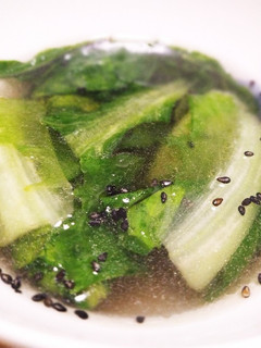 ごま油香る!ロメインレタスの中華風スープ-レシピのメイン写真